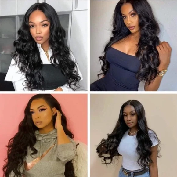 l 22BLACK BODY WAVY LaceFront Wigs NEW